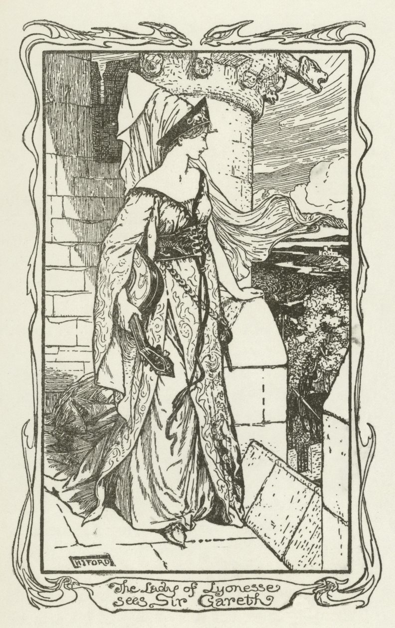 Die Dame von Lyonesse sieht Sir Gareth von Henry Justice Ford