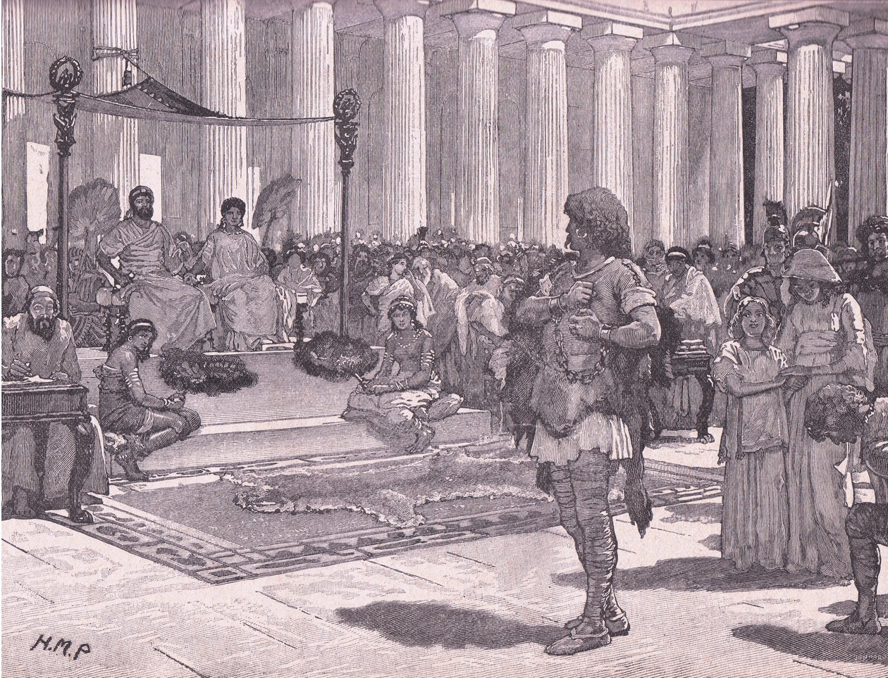 Caractacus vor Claudius, 51 n. Chr. von Henry Marriott Paget