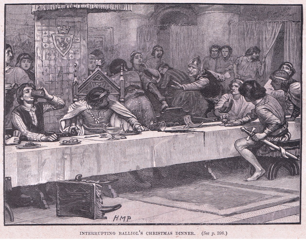 Unterbrechung des Weihnachtsessens von Balliol, 1332 n. Chr. von Henry Marriott Paget