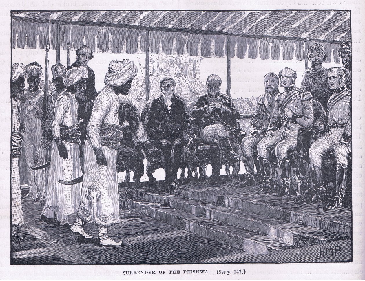 Die Kapitulation des Peishwa 1818 n. Chr. von Henry Marriott Paget