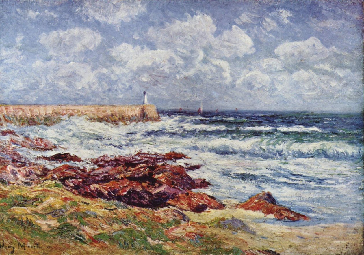 Mole des Hafens von Audierne von Henry Moret