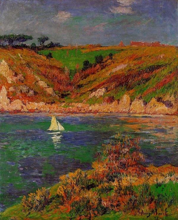 Segelboote in der Bretagne von Henry Moret