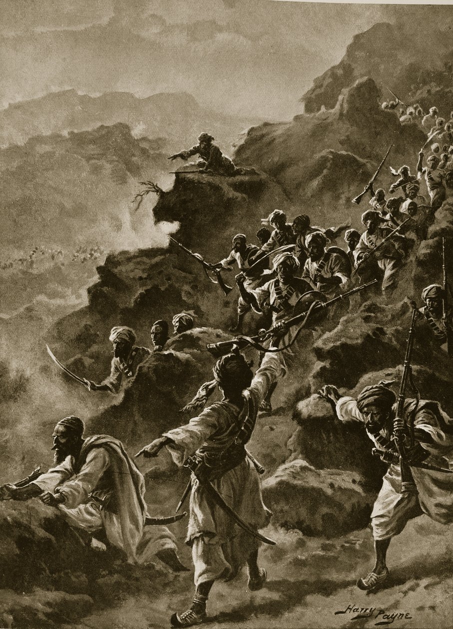 Ein Überfall der Afridis von Henry Payne