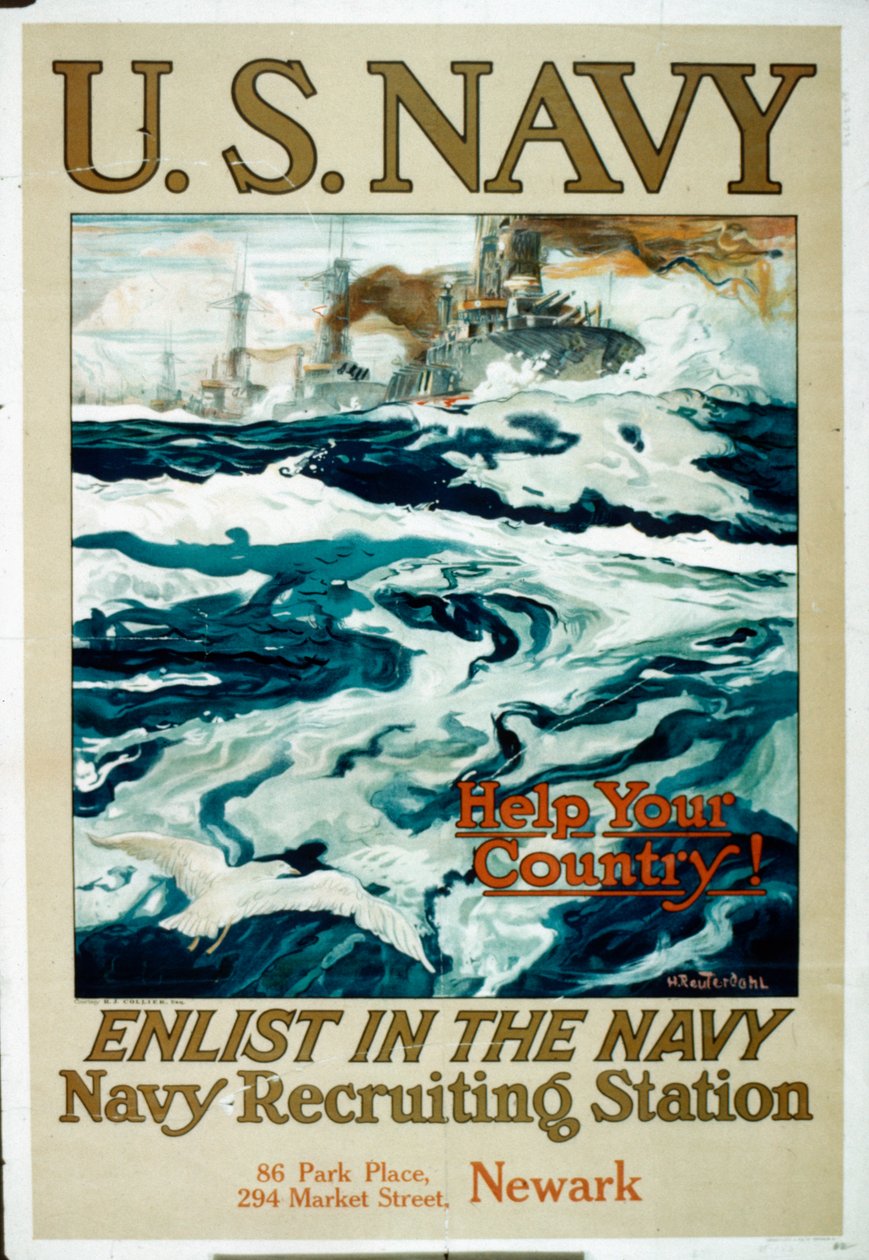 US Navy WWI Rekrutierungsplakat von Henry Reuterdahl