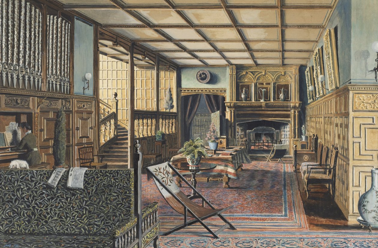 Das Innere von Hall Place, Leigh, bei Tonbridge, Kent von Henry Robert Robertson