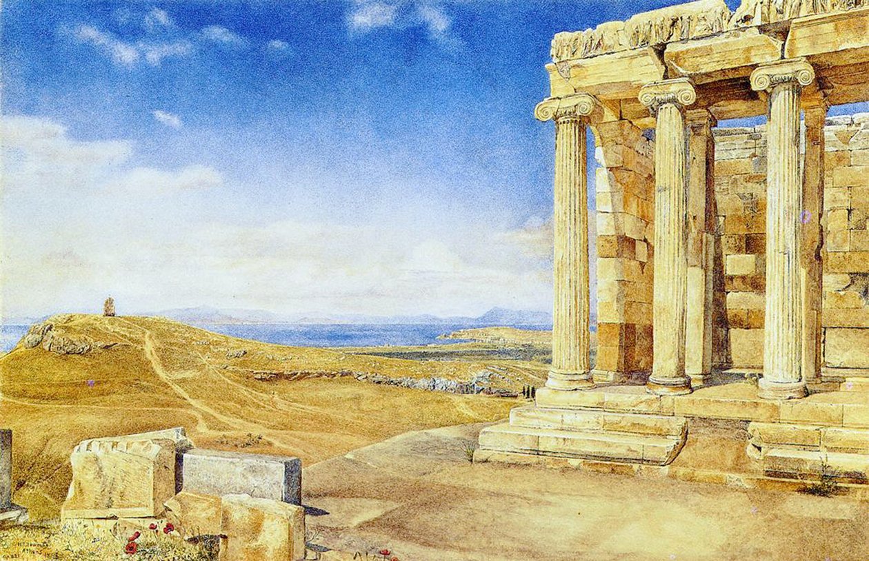 Der Tempel der Athena Nike, Akropolis, Athen, 1893 von Henry Roderick Newman