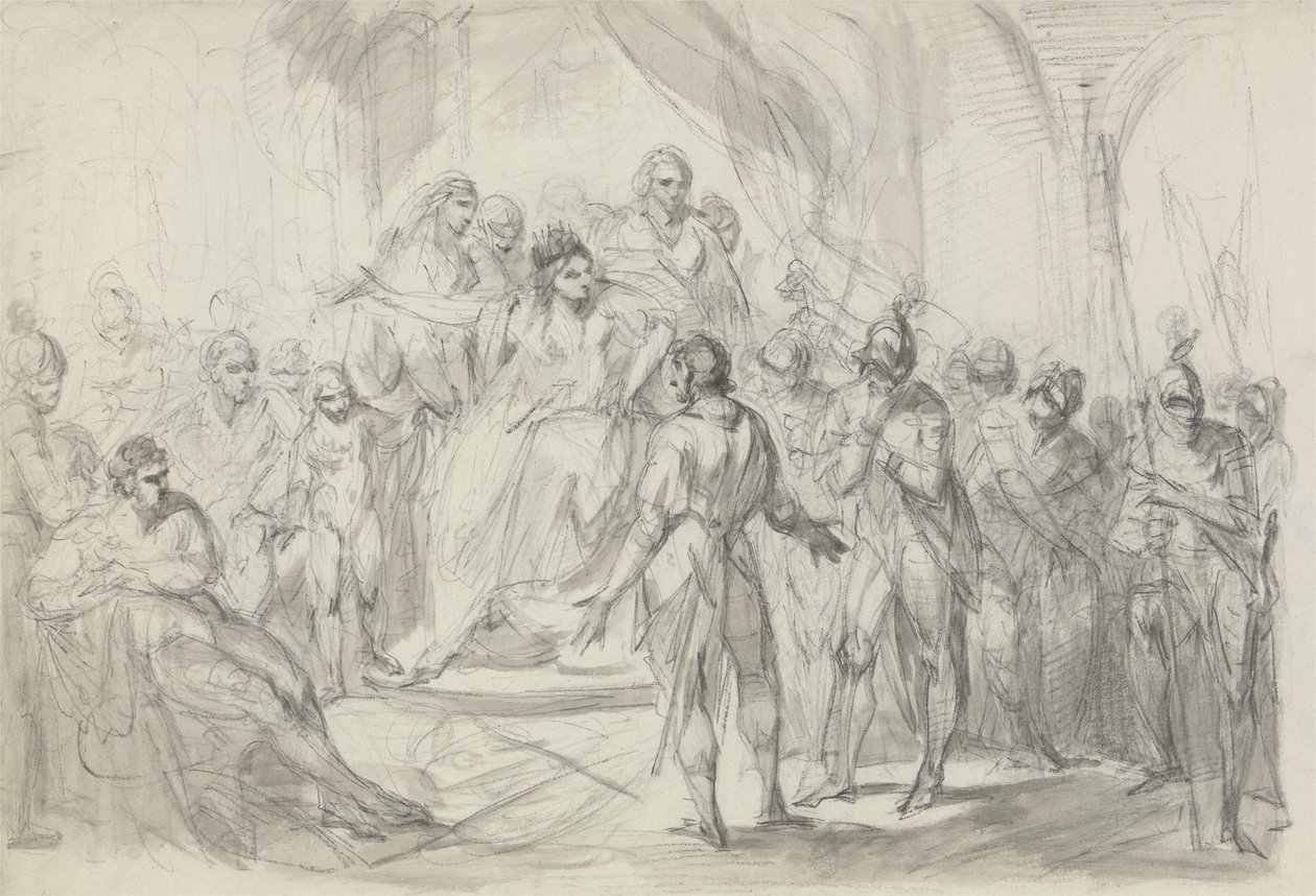 Stephen Brought Prisoner to Empress Mathilda von Henry Singleton