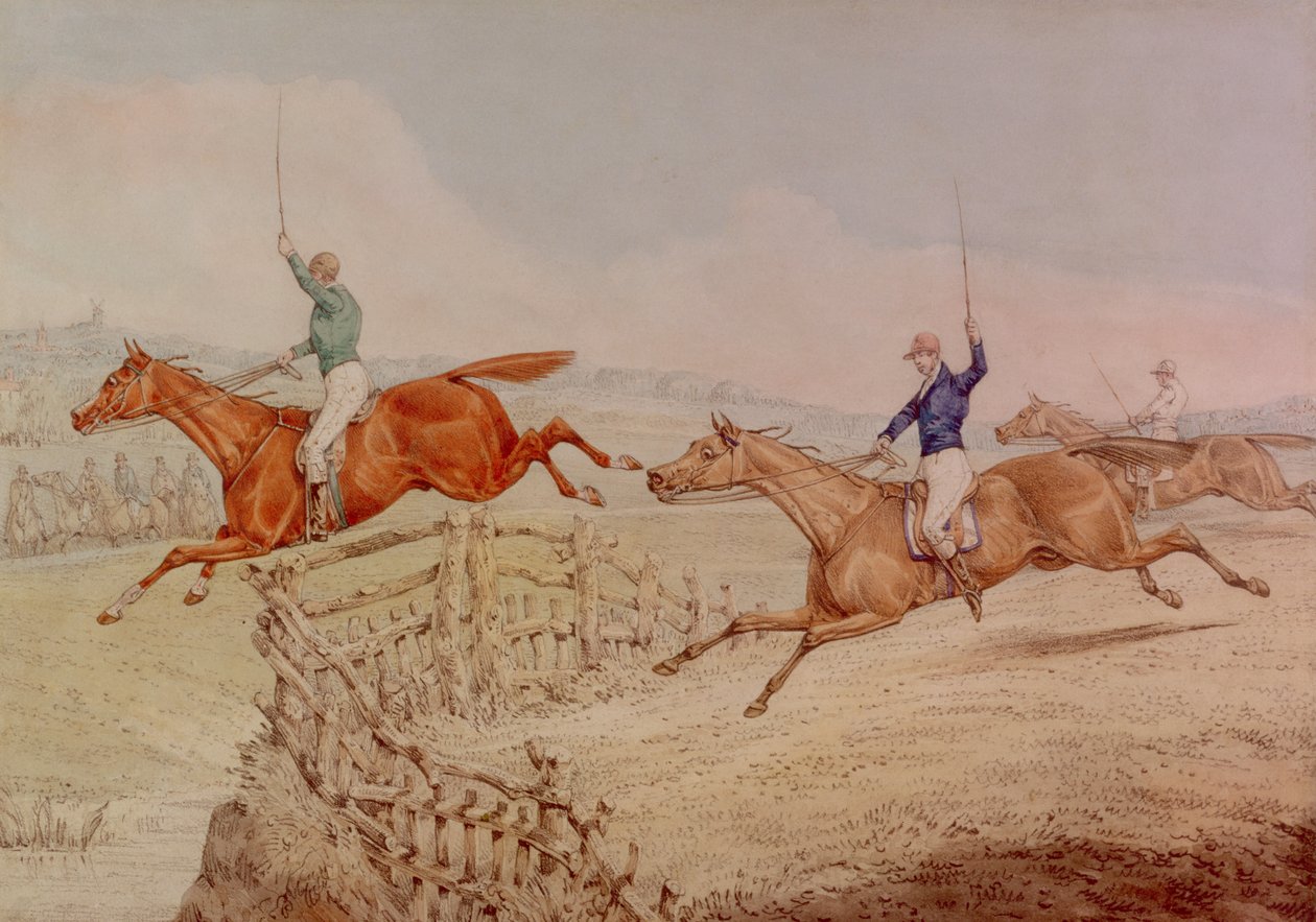 Über einen Zaun springen von Henry Thomas Alken