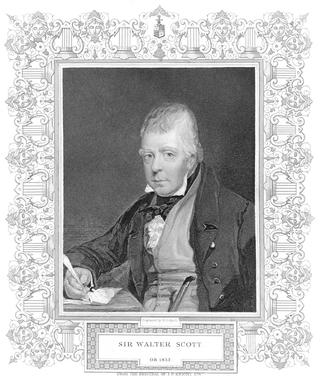 Porträt von Walter Scott von Henry Thomas Ryall