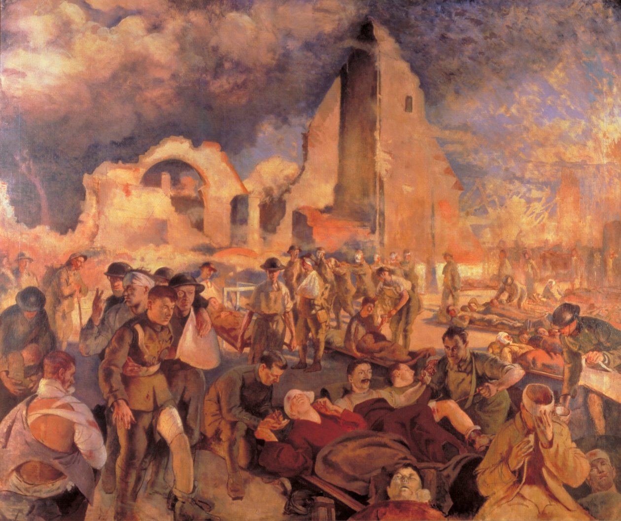 Eine fortgeschrittene Verbandstation in Frankreich, 1918 von Henry Tonks