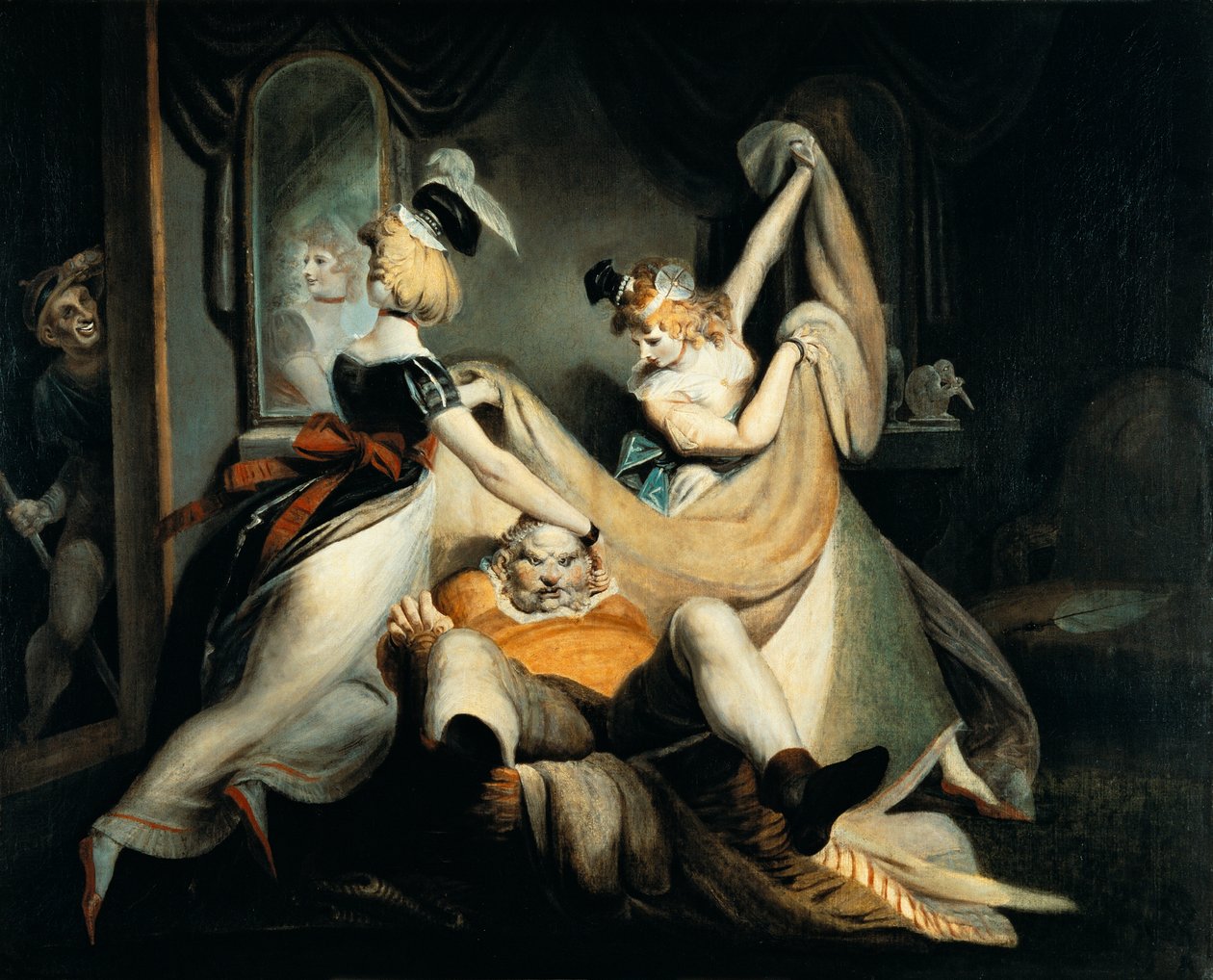 Falstaff im Wäschekorb von Johann Heinrich Füssli