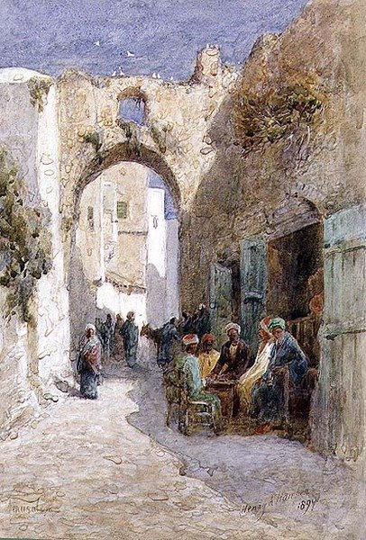 Eine ruhige Straße, Jerusalem von Henry Andrew Harper