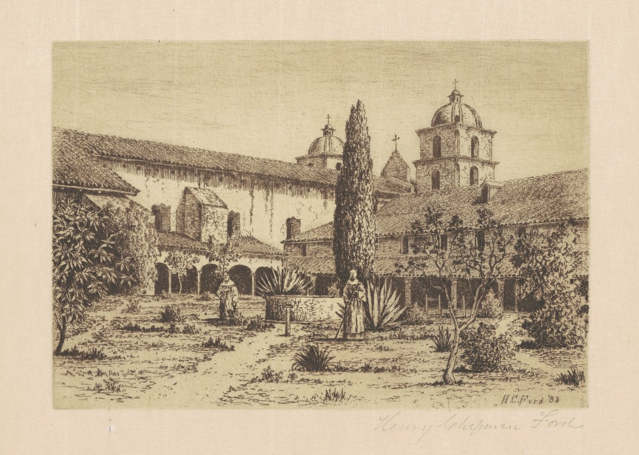 Garten, Mission Santa Barbara von Henry Chapman Ford