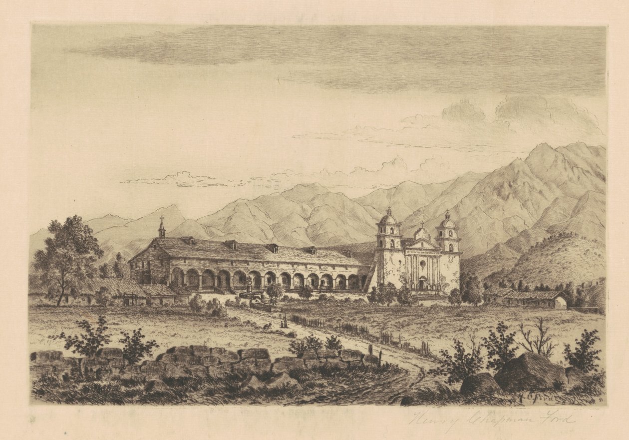 Mission Santa Barbara, 1883 von Henry Chapman Ford
