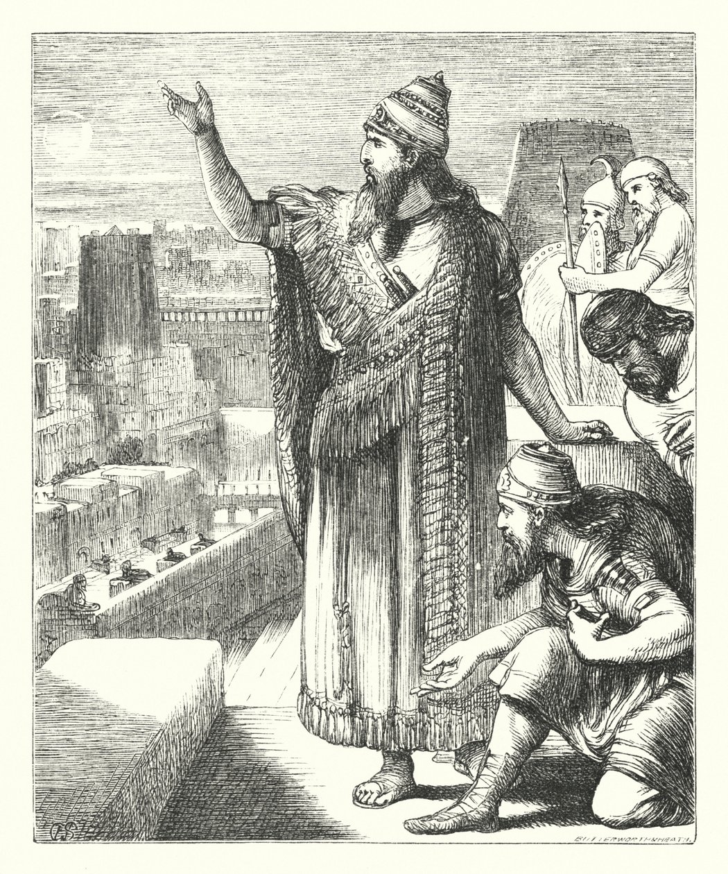 Nebukadnezar in Babylon von Henry Courtney (after) Selous