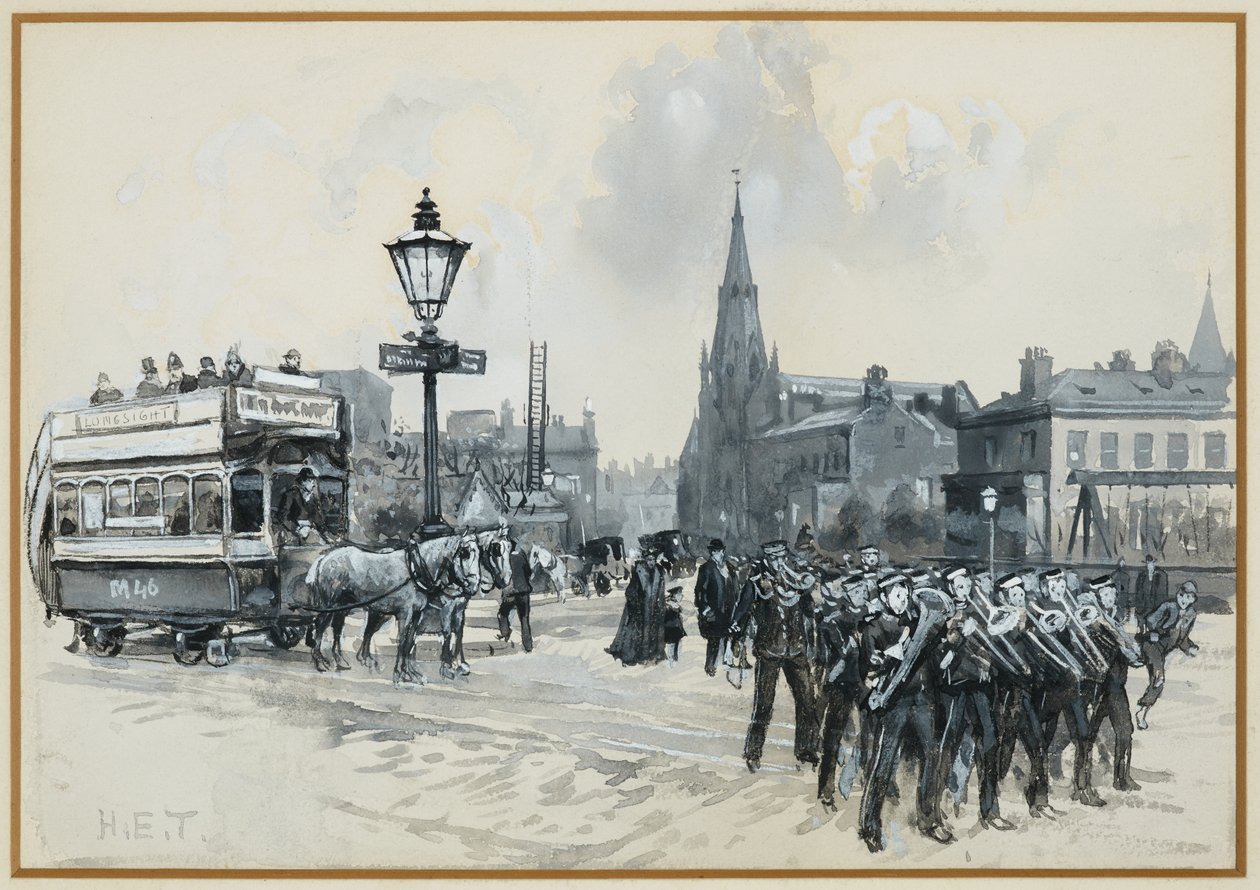Ardwick Green und Methodist Free Church von Henry Edward Tidmarsh