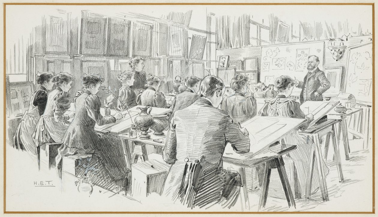 Entwurfsraum, Städtische Kunstschule von Henry Edward Tidmarsh