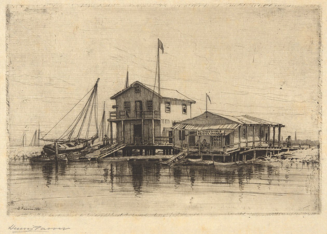 Am Bach, Long Island von Henry Farrer