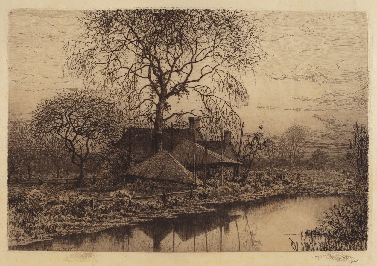 Ohne Titel (Bauernhaus, Long Island) von Henry Farrer
