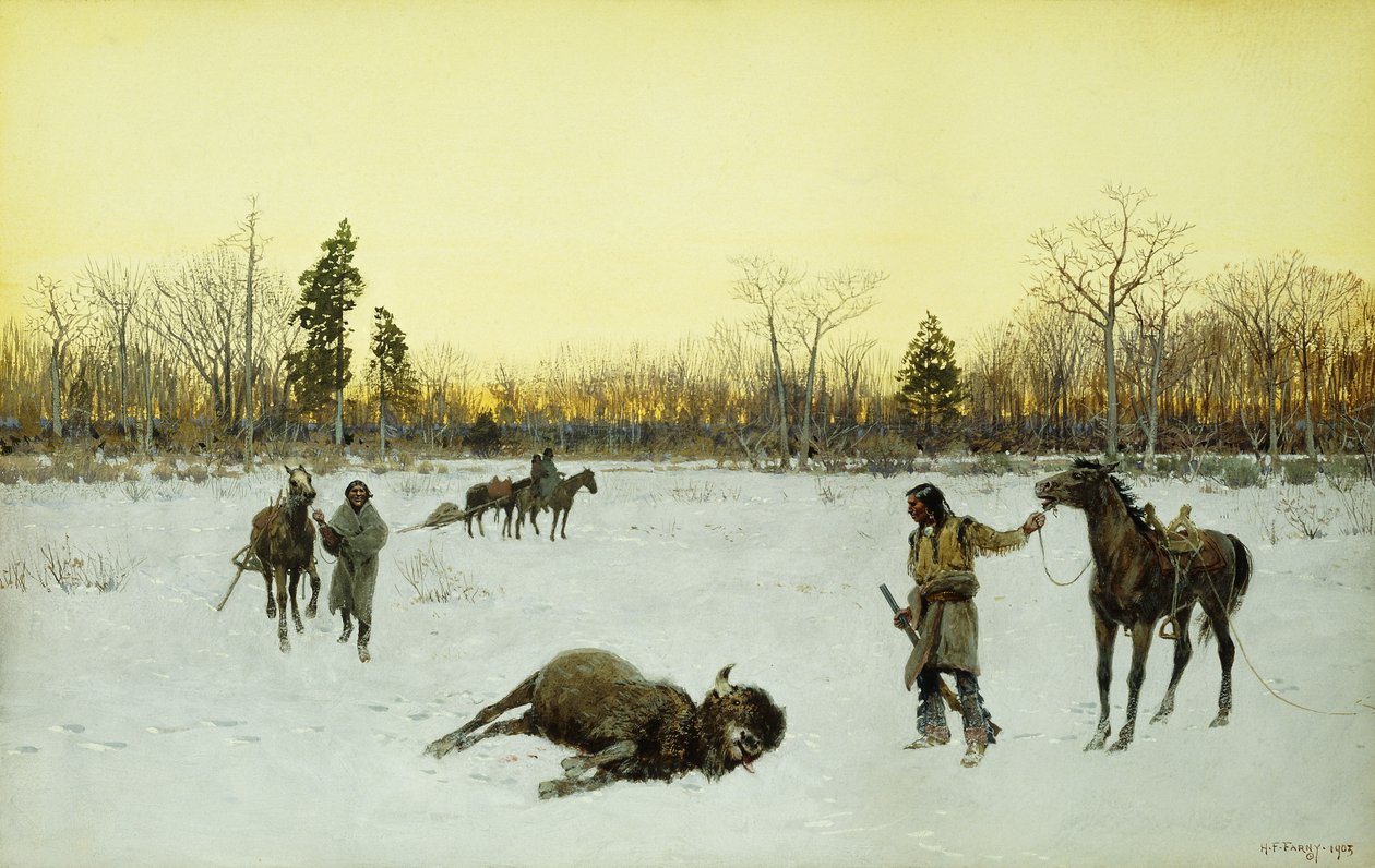 Ein glücklicher Schuss, 1903 von Henry Francois Farny