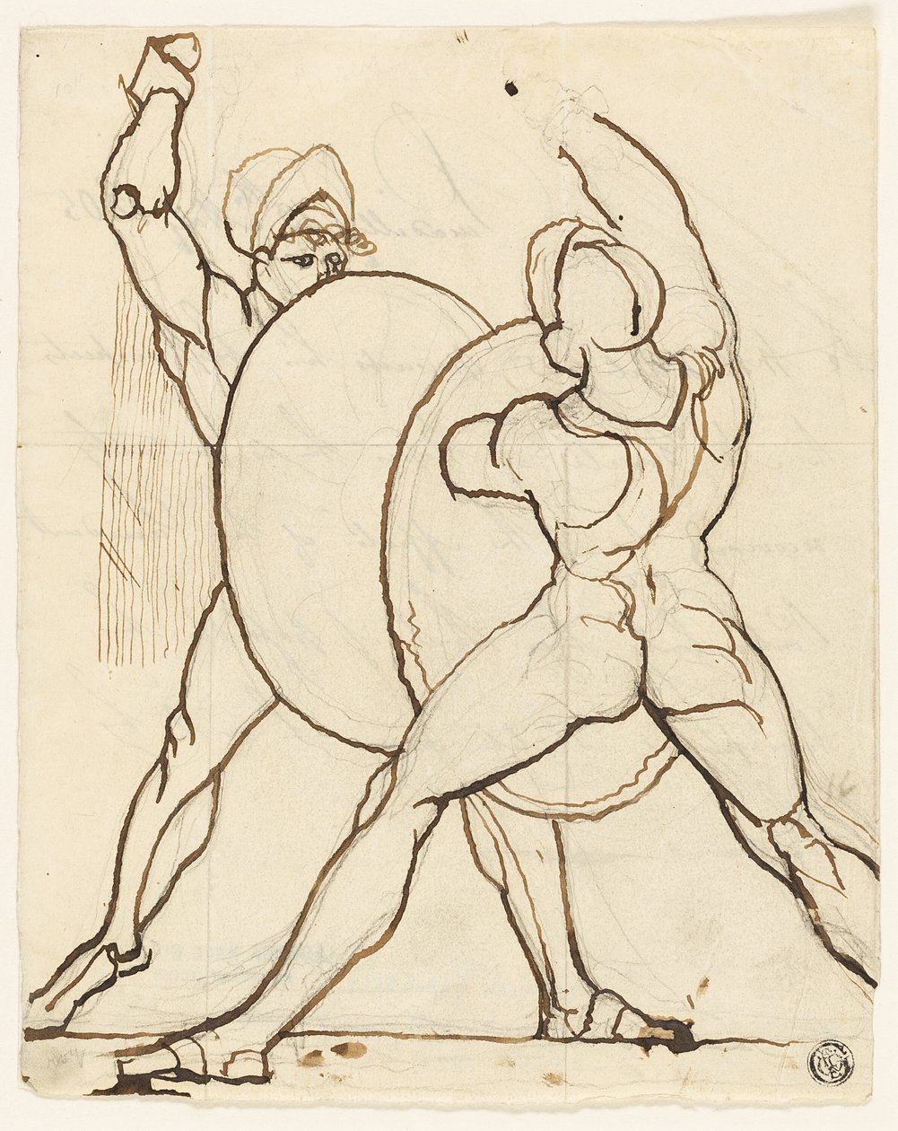 Kampf zweier Griechen von Johann Heinrich Füssli