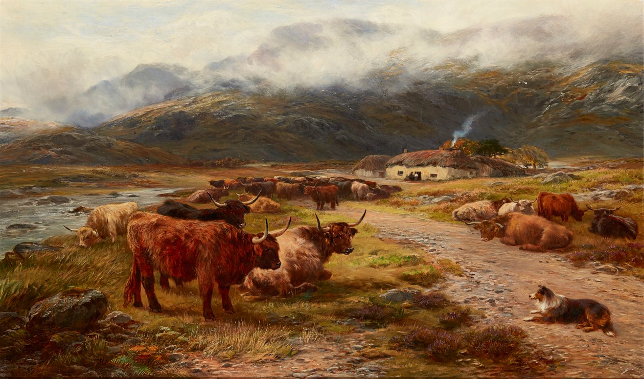 Highland Drove Rast, Argyllshire von Henry Garland
