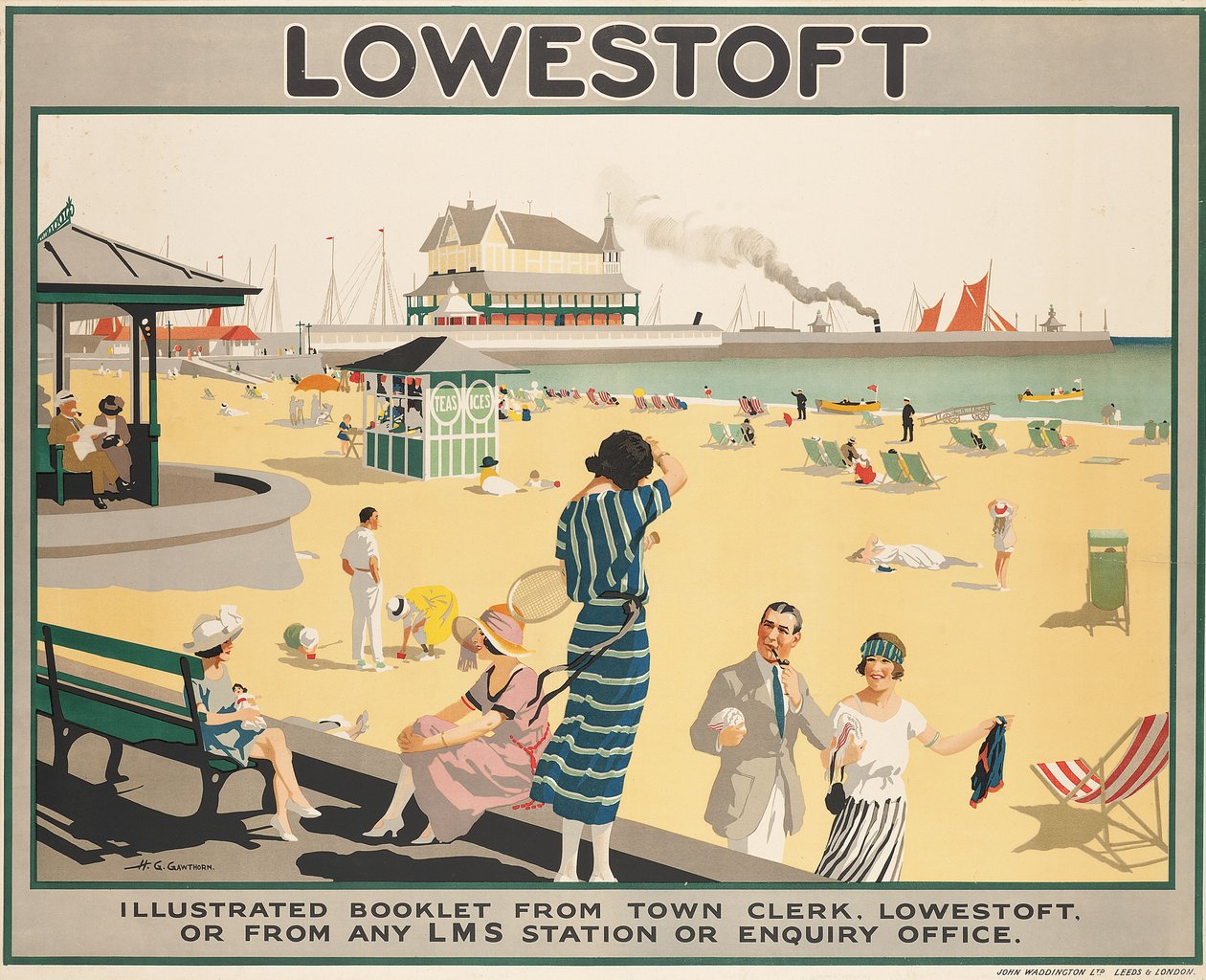 Plakatwerbung für Lowestoft von Henry George Gawthorn