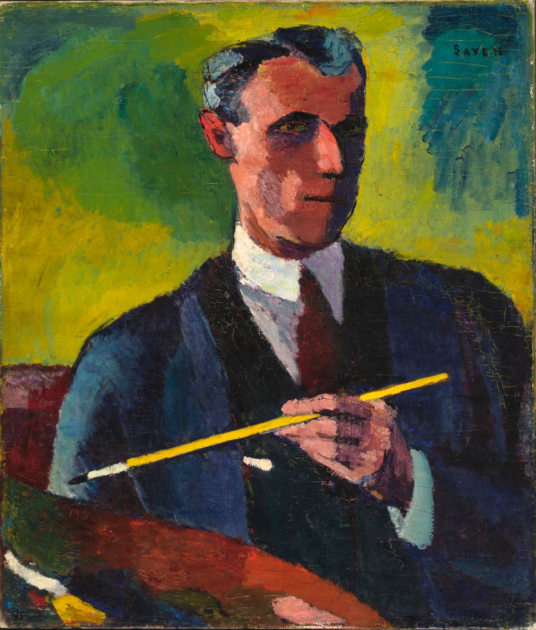Selbstporträt (1910-1913) von Henry Lyman Saÿen