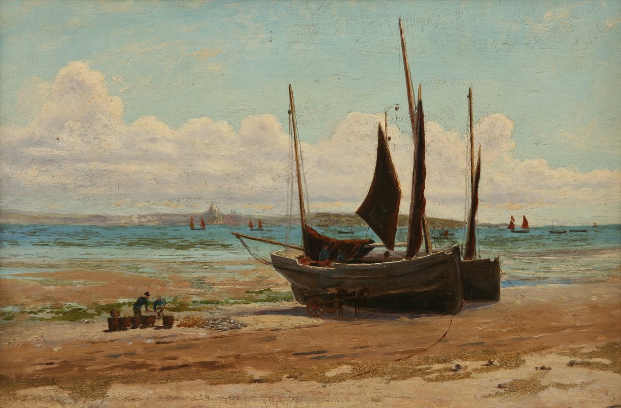 Fischerboote in der Mounts Bay von Henry Martin