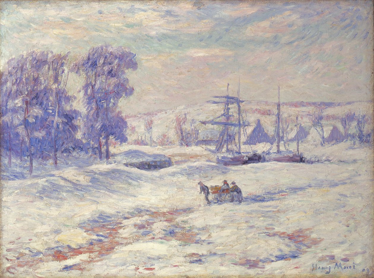 Schnee in Quimper, 1909 von Henry Moret