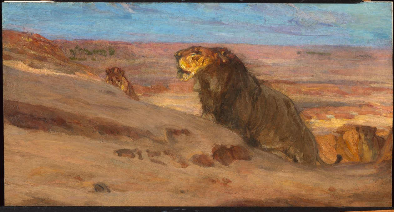 Löwen in der Wüste von Henry Ossawa Tanner