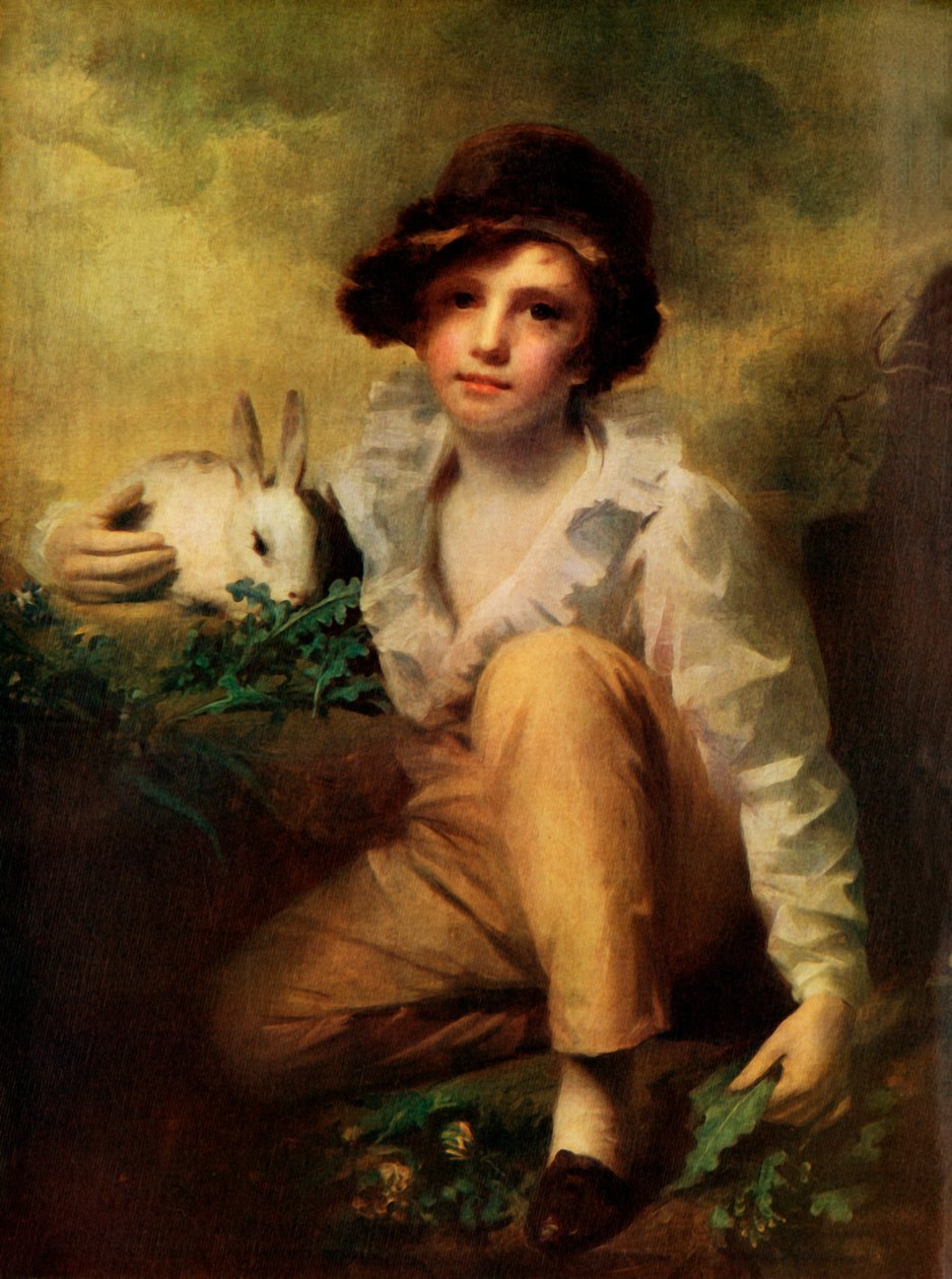Junge mit Kaninchen, ca. 1814, 1924 von Henry Raeburn