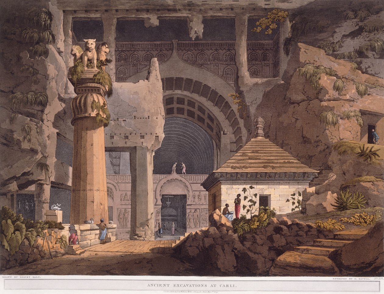 Antike Ausgrabungen in Carli, 1824 von Henry Salt
