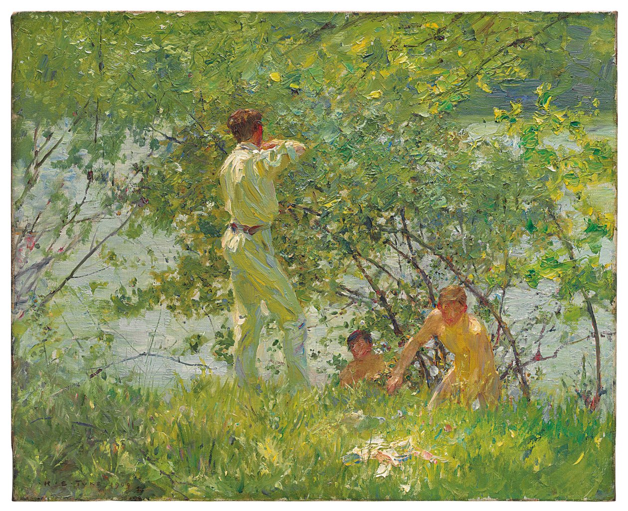 Blättriger Juni, 1909 von Henry Scott Tuke