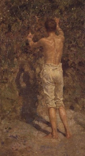 Der Rücken von Charlie, 1913 von Henry Scott Tuke