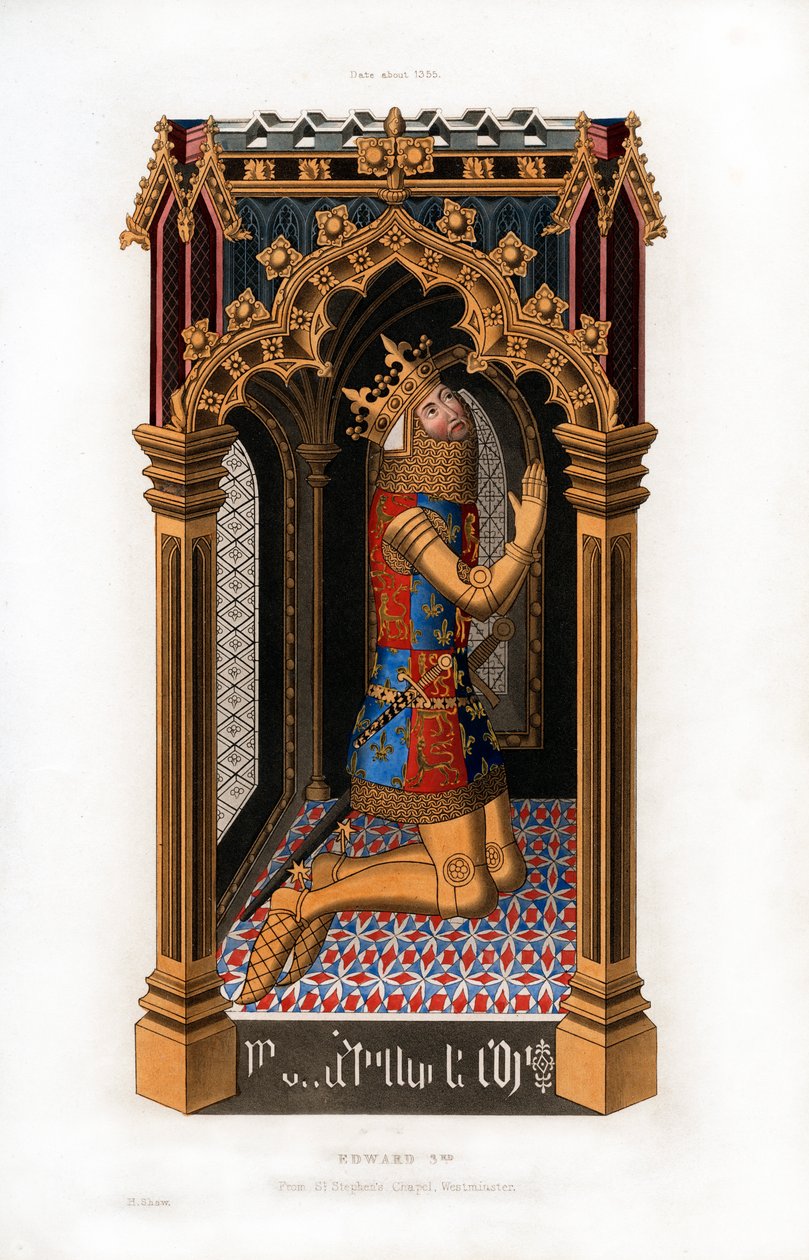 Edward III, ca. 1355, 1843 von Henry Shaw