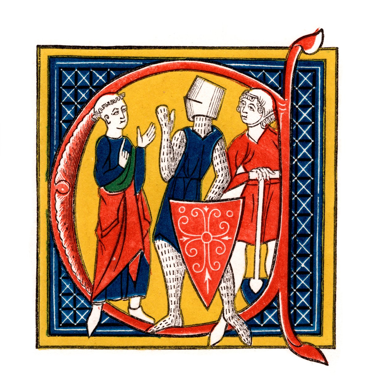 Initialbuchstabe C, frühes 14. Jahrhundert, 1843 von Henry Shaw