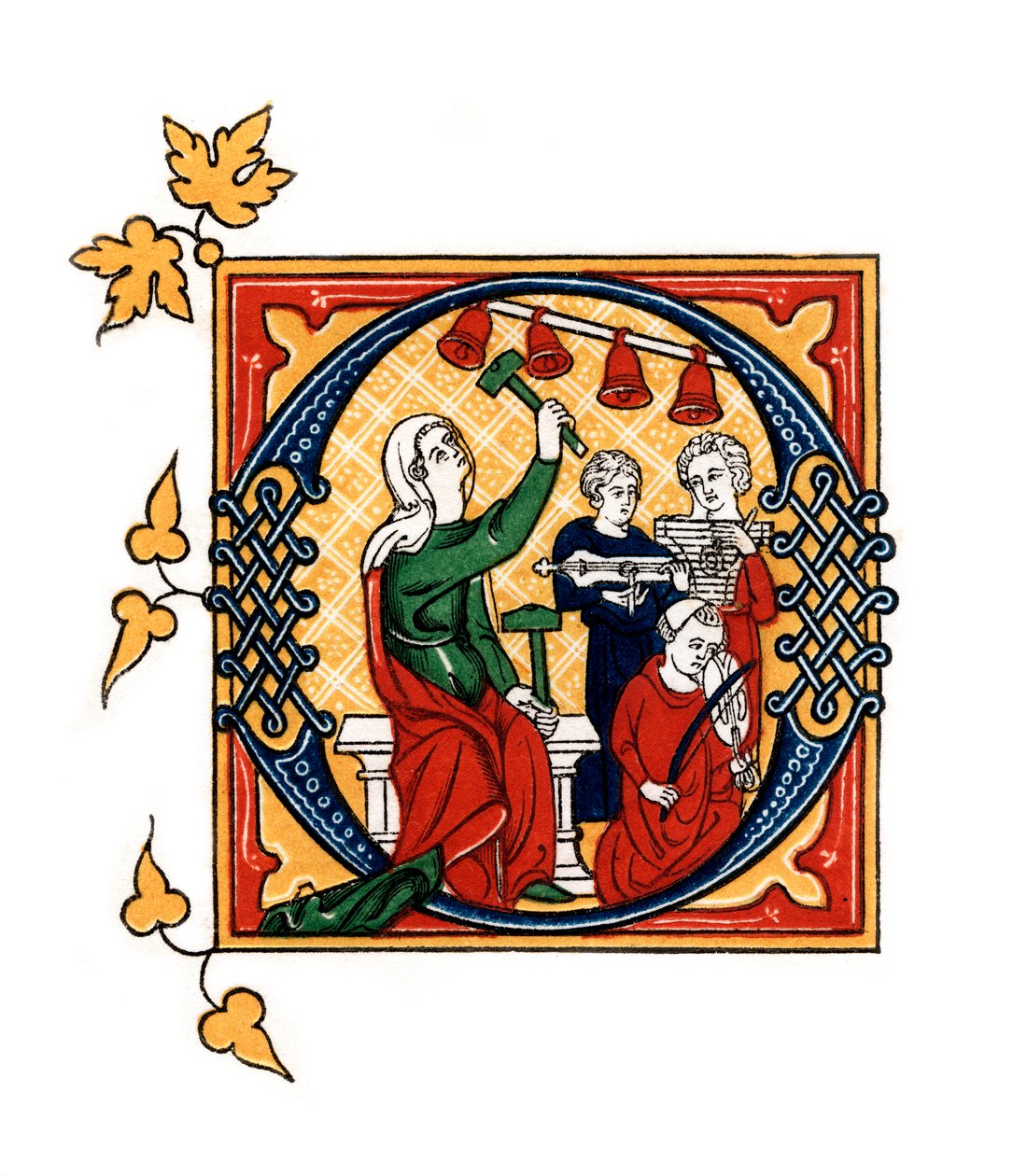 Initialbuchstabe O, 14. Jahrhundert, 1843 von Henry Shaw