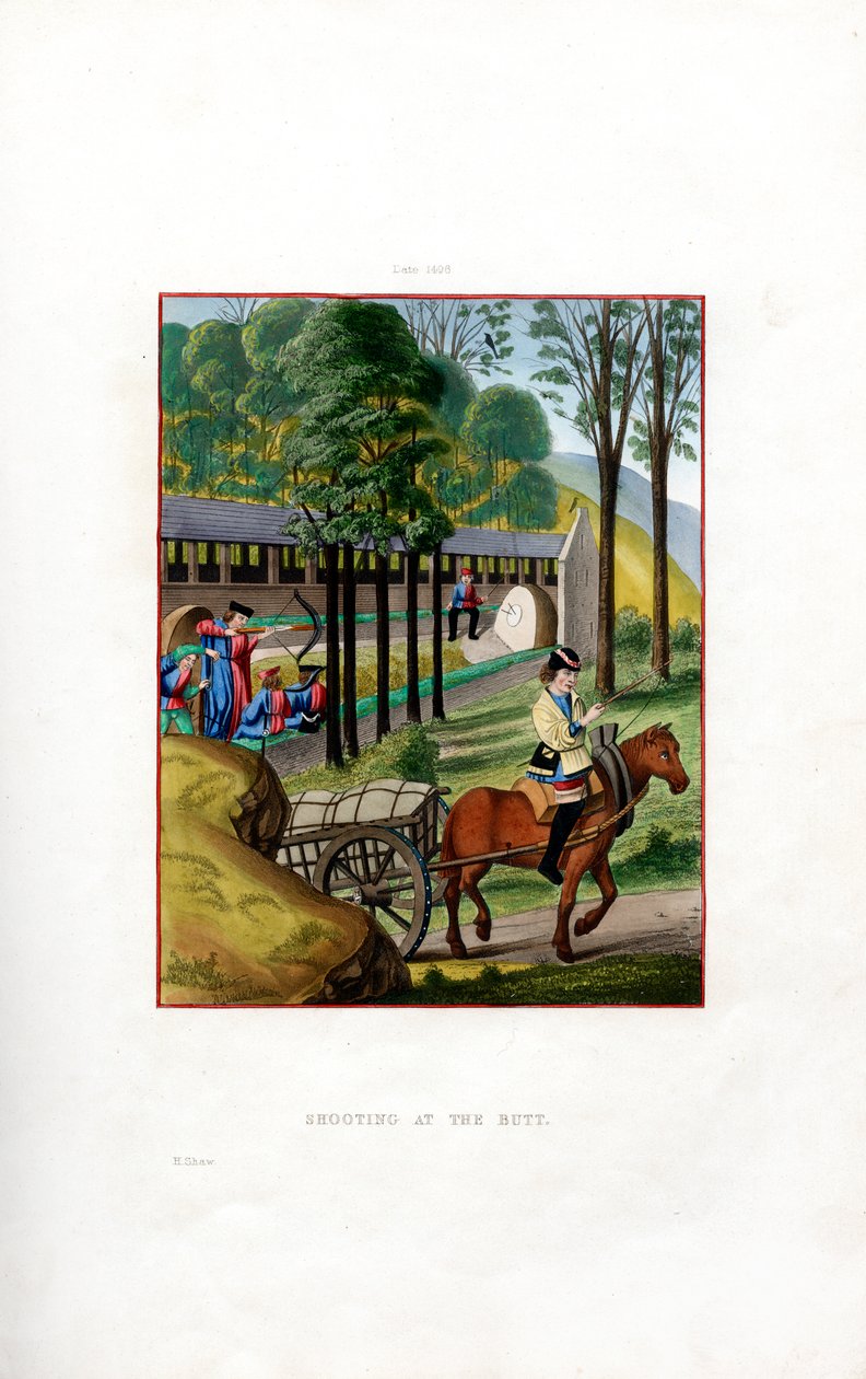Schießen am Schießstand, 1496 von Henry Shaw