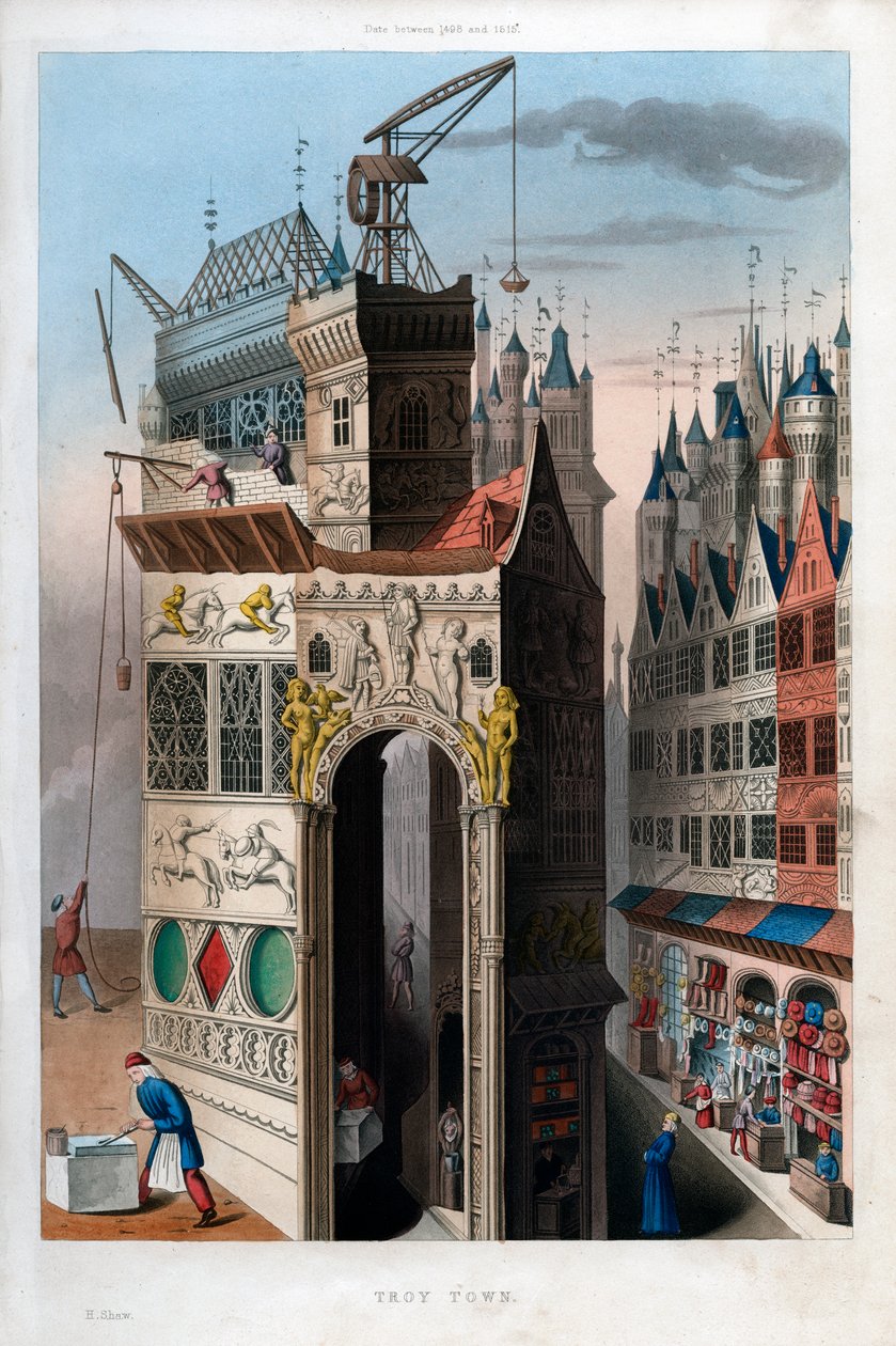 Troy Town, 1498-1515, 1843 von Henry Shaw