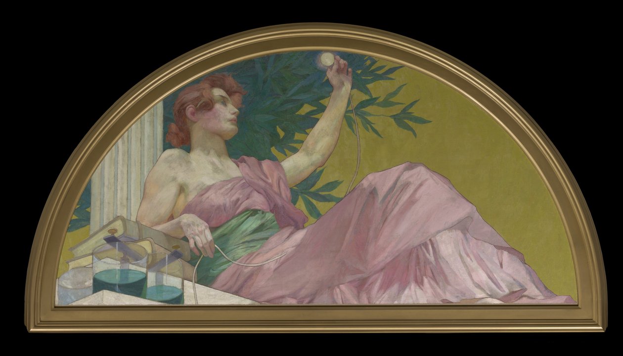 Muse der Elektrizität, 1893 von Henry Siddons Mowbray
