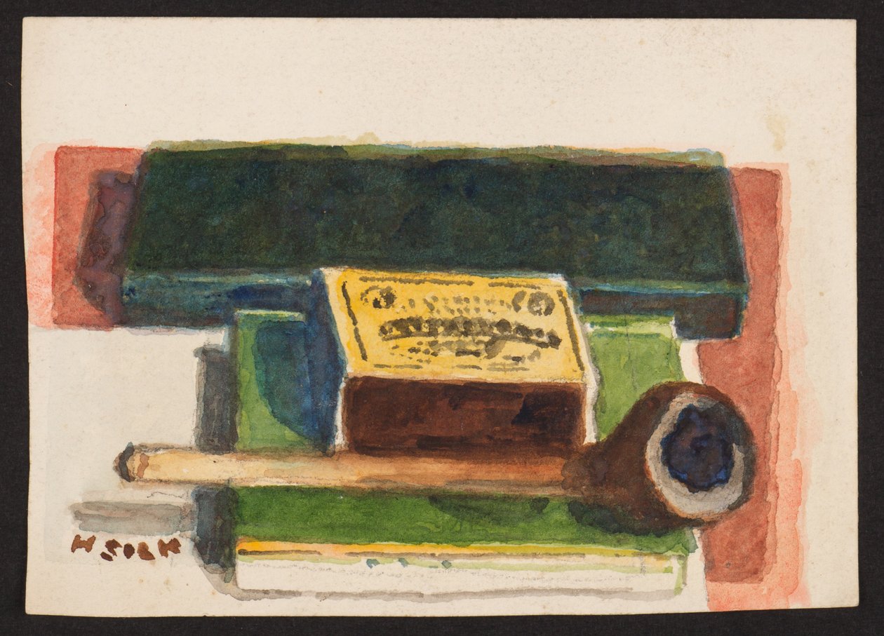 Streichhölzer und Pfeife, ca. 1930 von Henry Silk