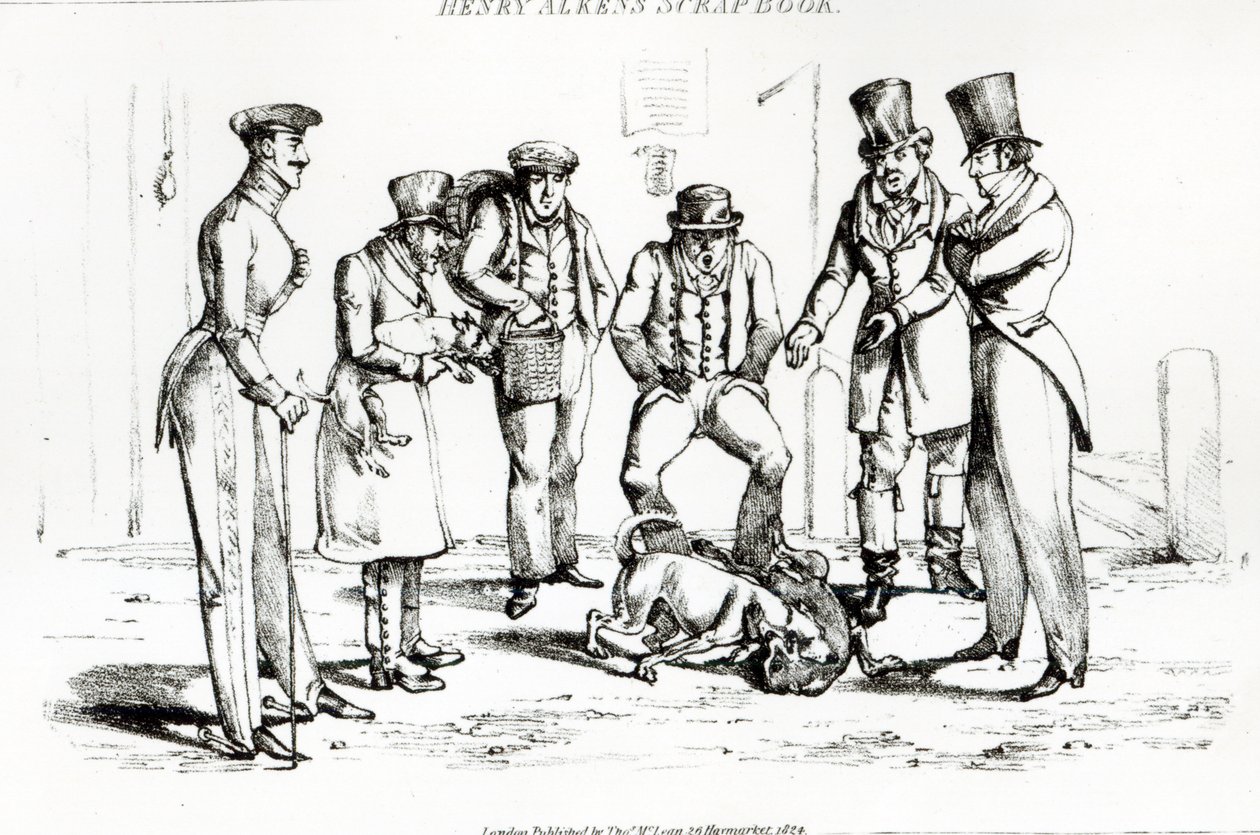 Hundekampf, 1824 von Henry Thomas Alken