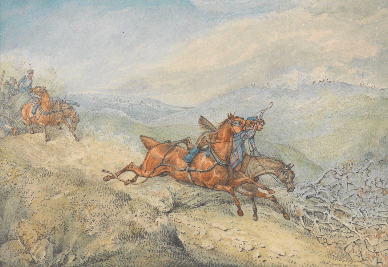 Schuss aus einer Kanone von Henry Thomas Alken