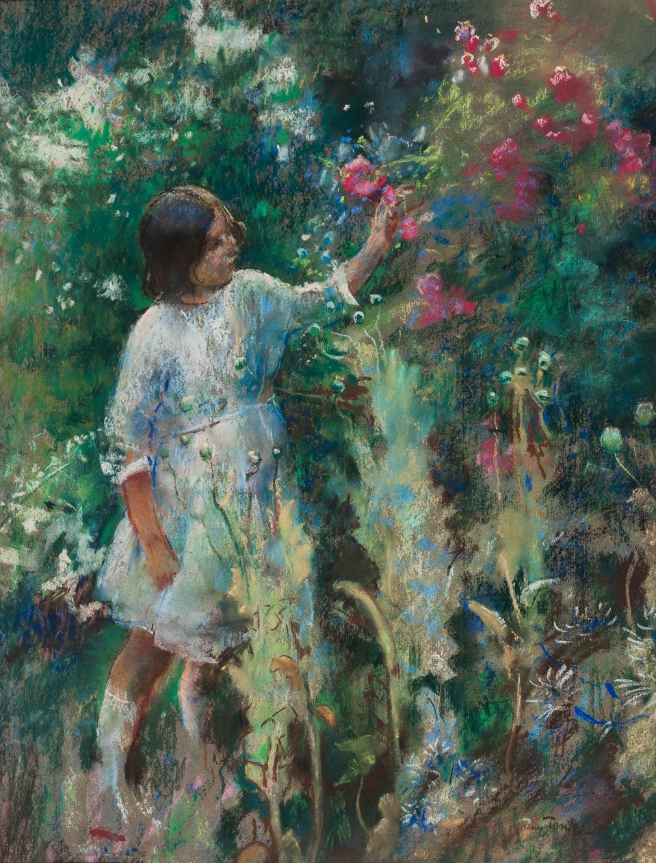 Im Garten, ca. 1900 von Henry Tonks