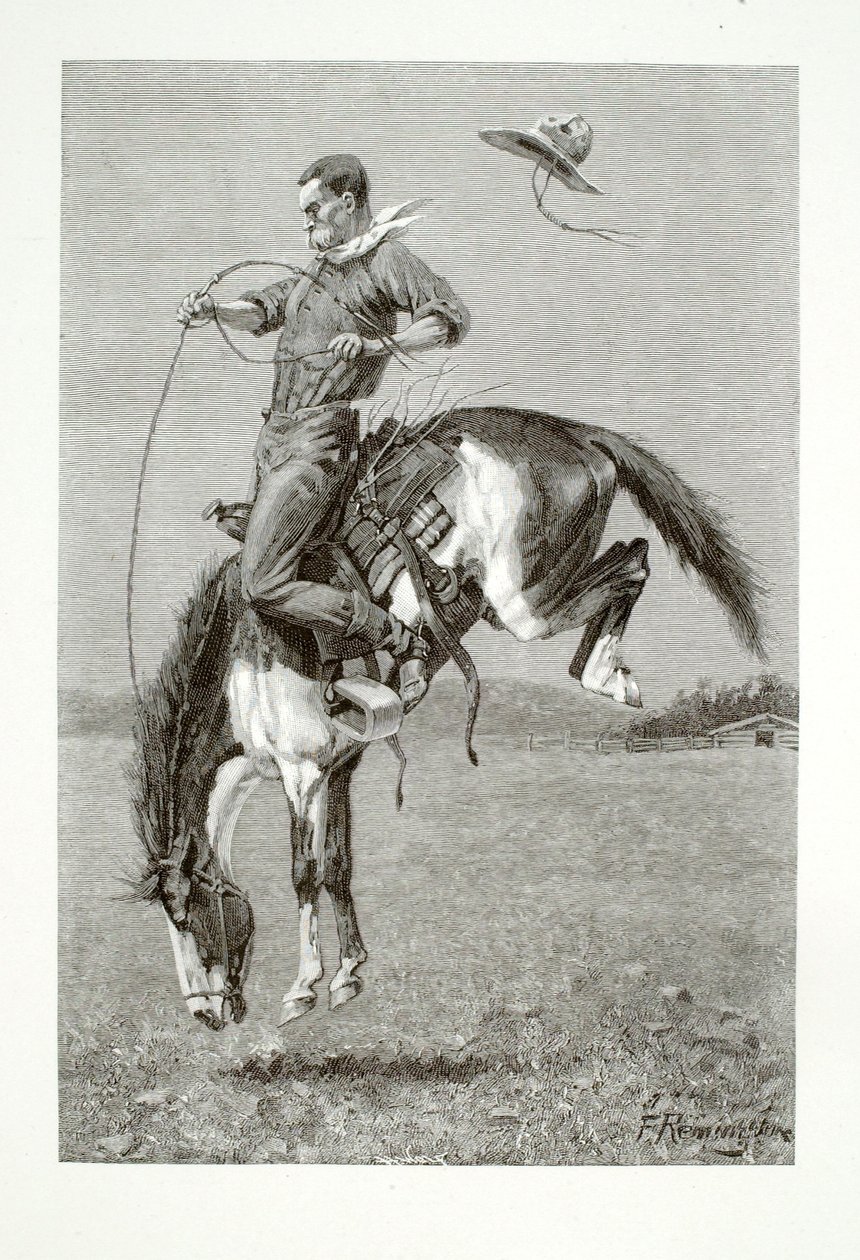 Ein bockendes Bronco von Henry Wolf