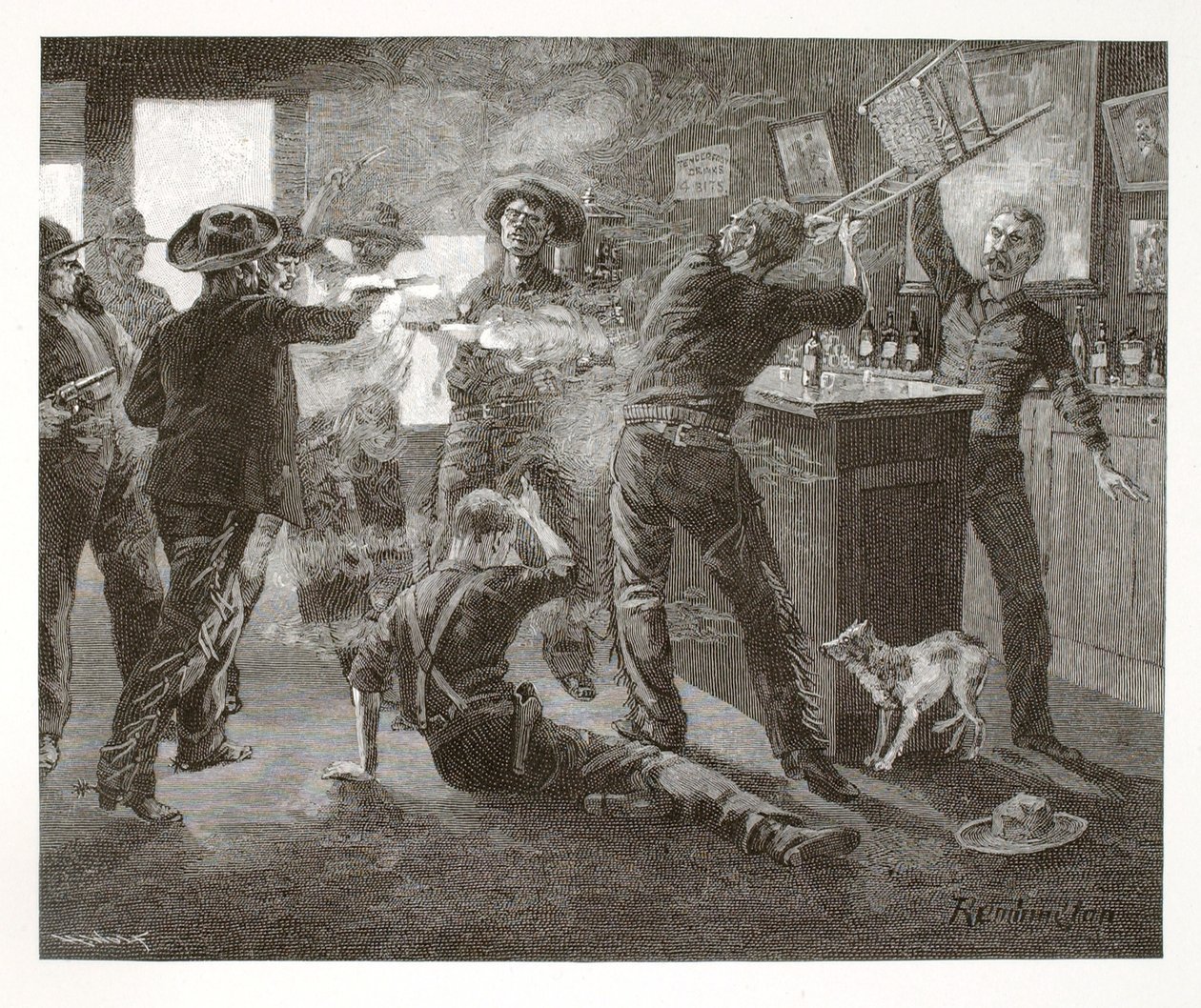 Ein Streit in einer Viehstadt von Henry Wolf