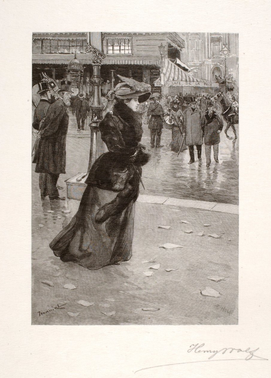 Boulevard des Italiens, eine echte Pariserin von Henry Wolf