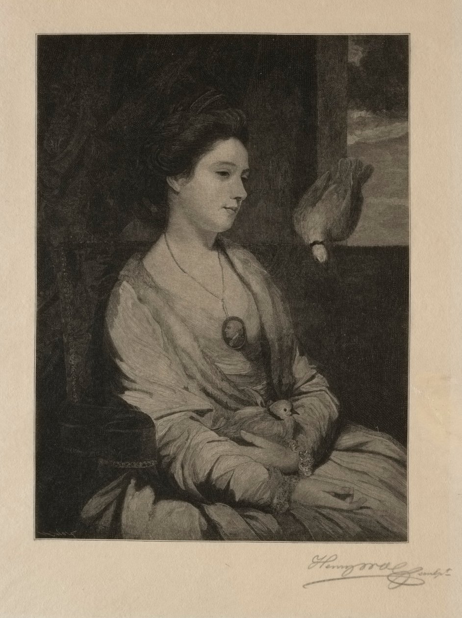 Mädchen mit Tauben von Henry Wolf