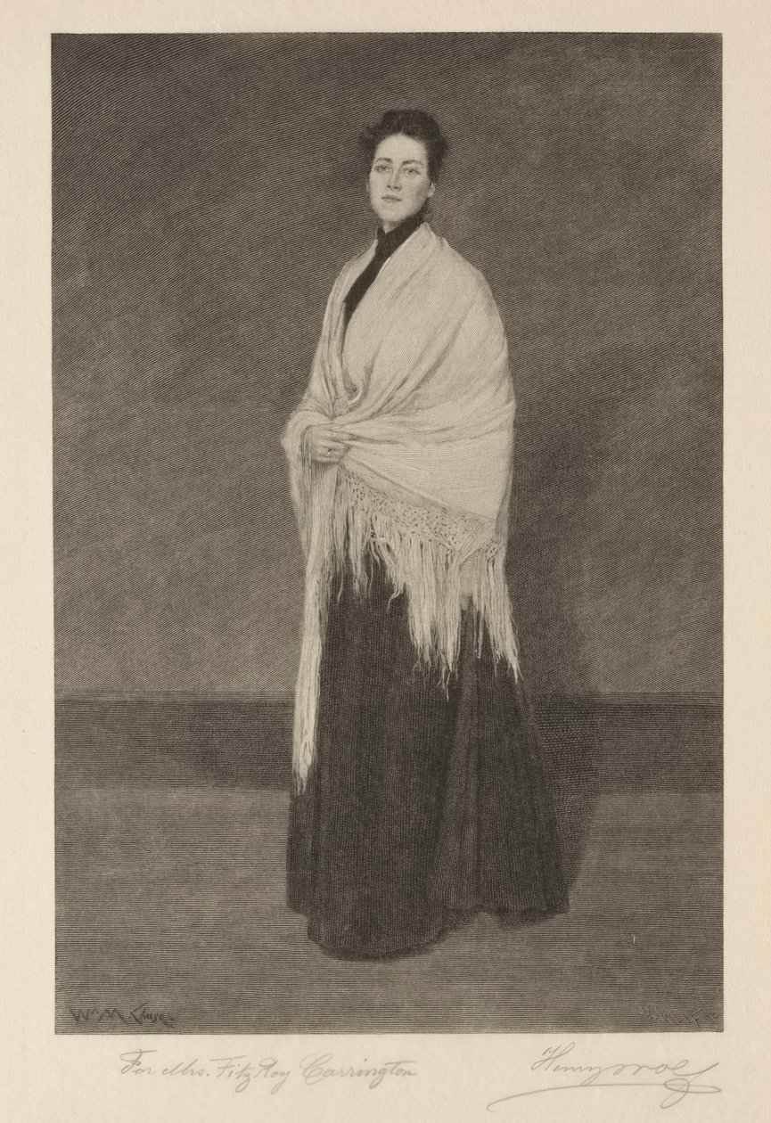 Dame mit Schal von Henry Wolf